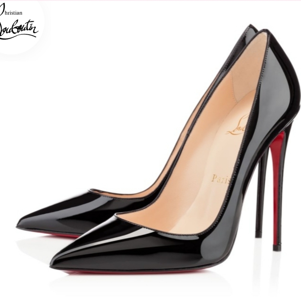 NWOB Christian Louboutin So Kate 120 MM Pumps Black Patent Sz 40 Aprx US 8.5